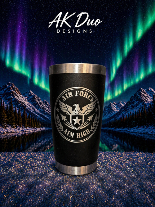 Air Force laser engraved 20oz tumbler
